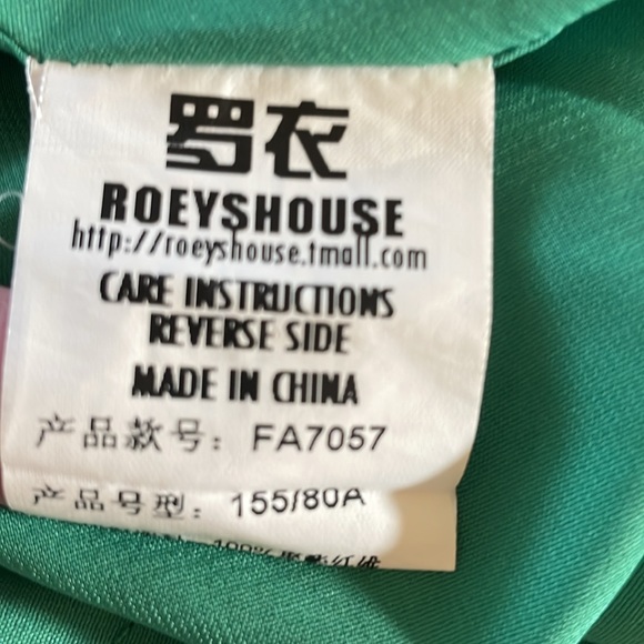 NWOT| Gorgeous green maxi long, sleeve (sheer sleeves) dress | Sz S - Picture 7 of 8